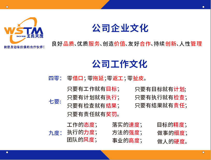 王氏天茂企业文化